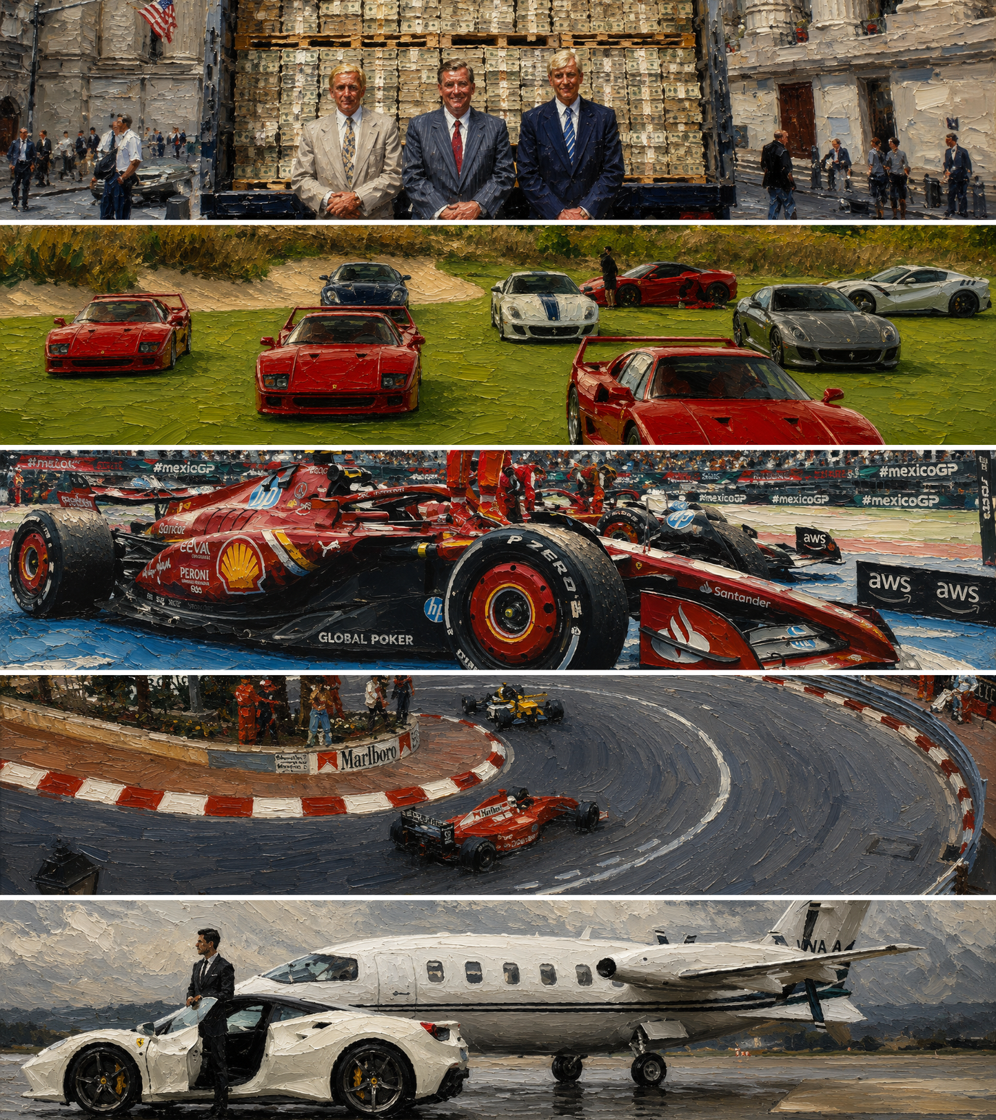 The Winner's Circle - Eleven paintings, one finish line.