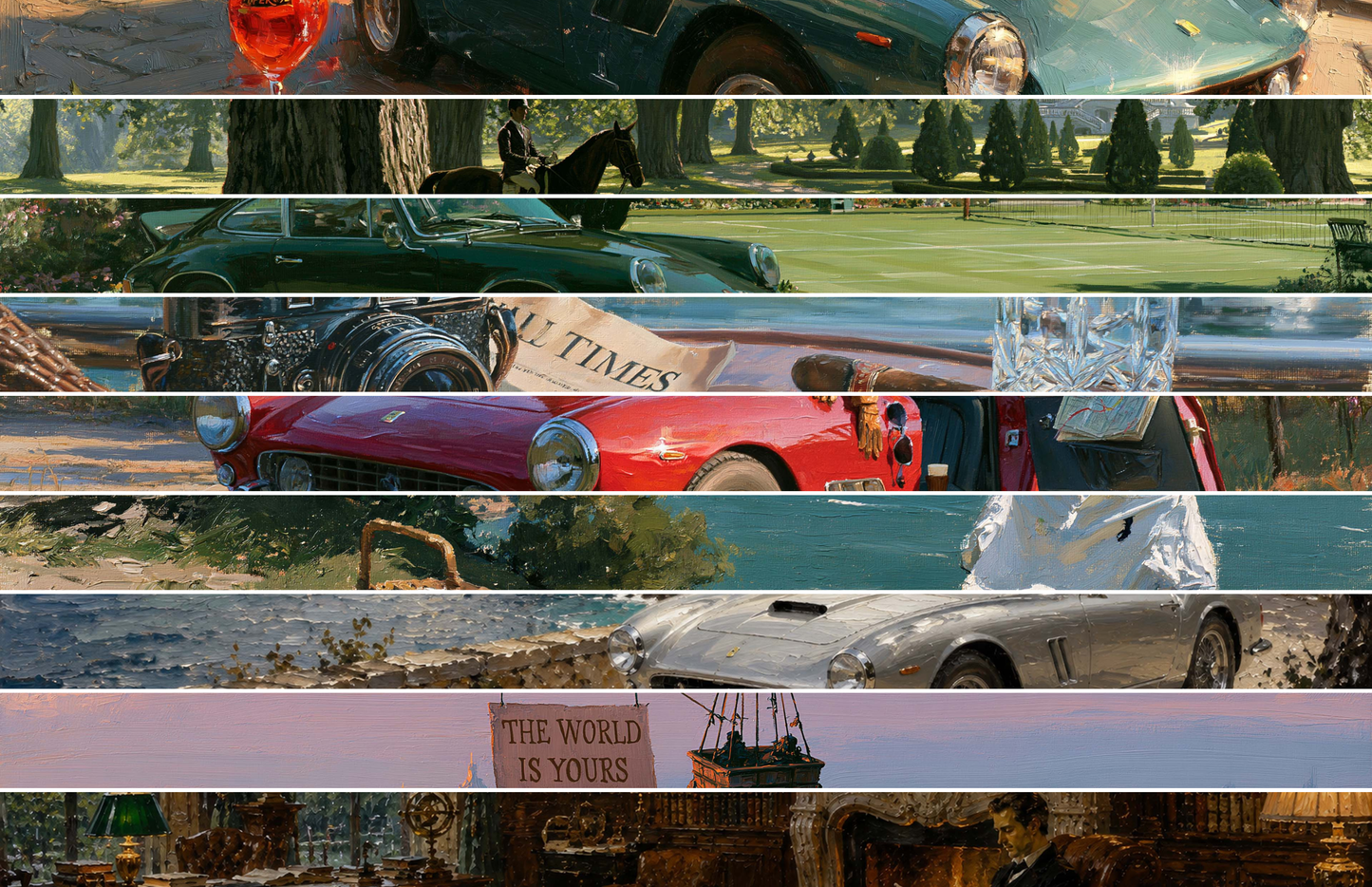 The Full Atelier - Forty-Five paintings. Every screen.