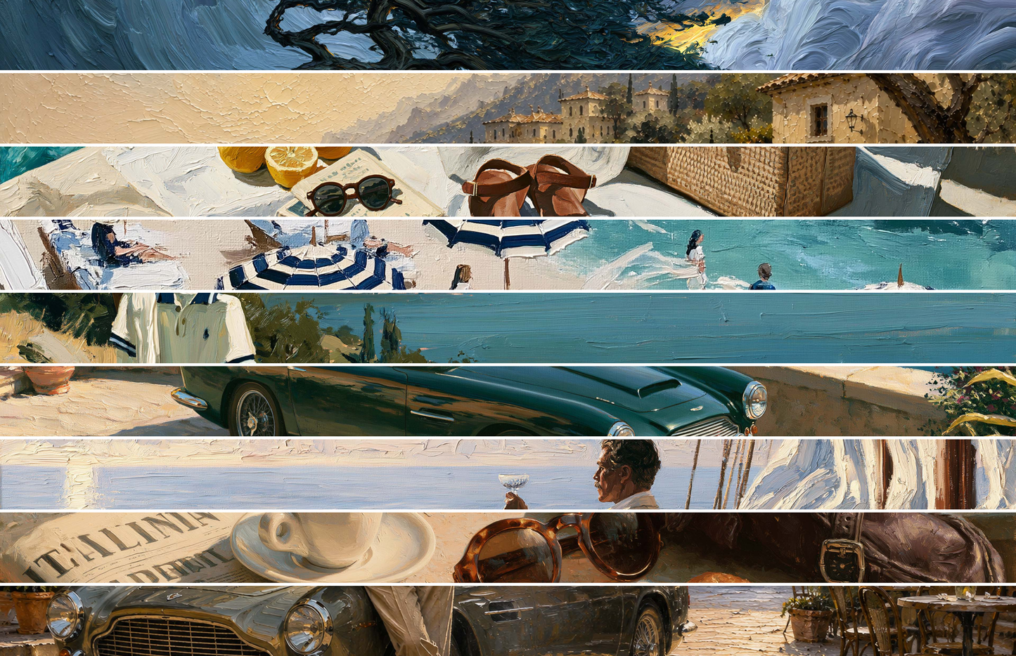 The Full Atelier - Forty-Five paintings. Every screen.